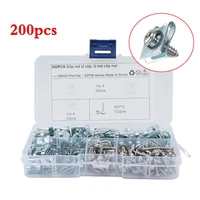 200pcs car universal speed fasteners mixed car interior panels trim self tapping screw spire u clips fasteners