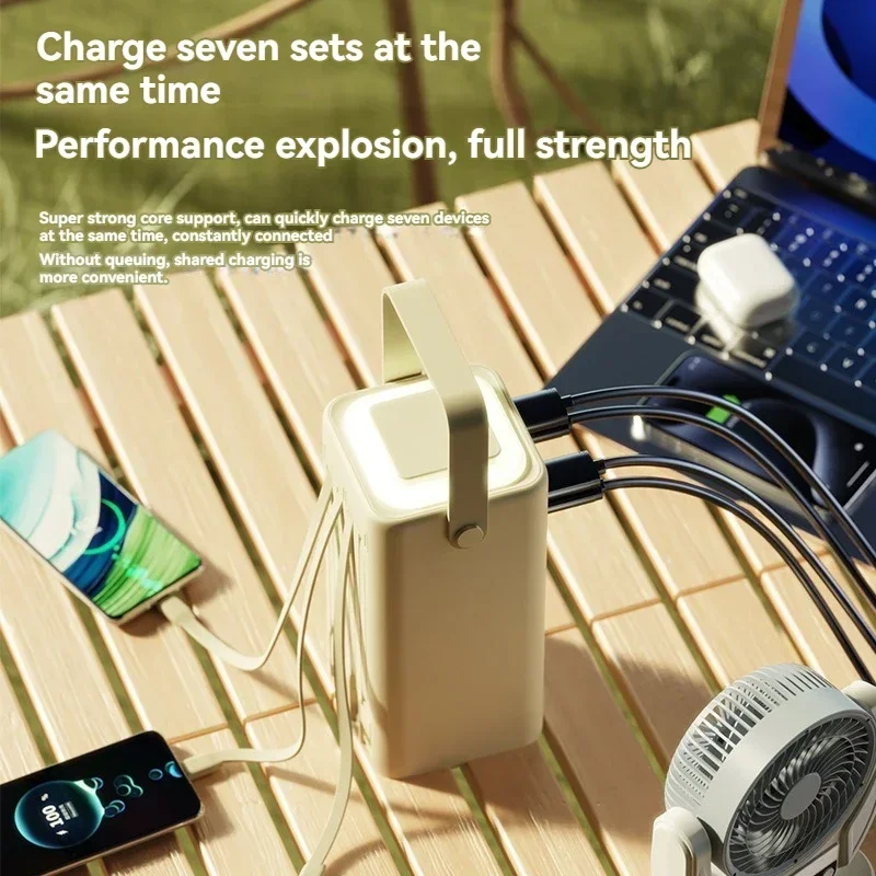 Блок питания большой емкости 50000 мАч встроенный кабель 22 5 Вт сверхбыстрая