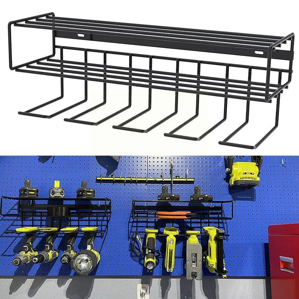 

Tools Organizers Drill Storage Rack Shelf Wall Mounted Bracket Duty Power Storage Drill Heavy Electric Drill Holder F1d5