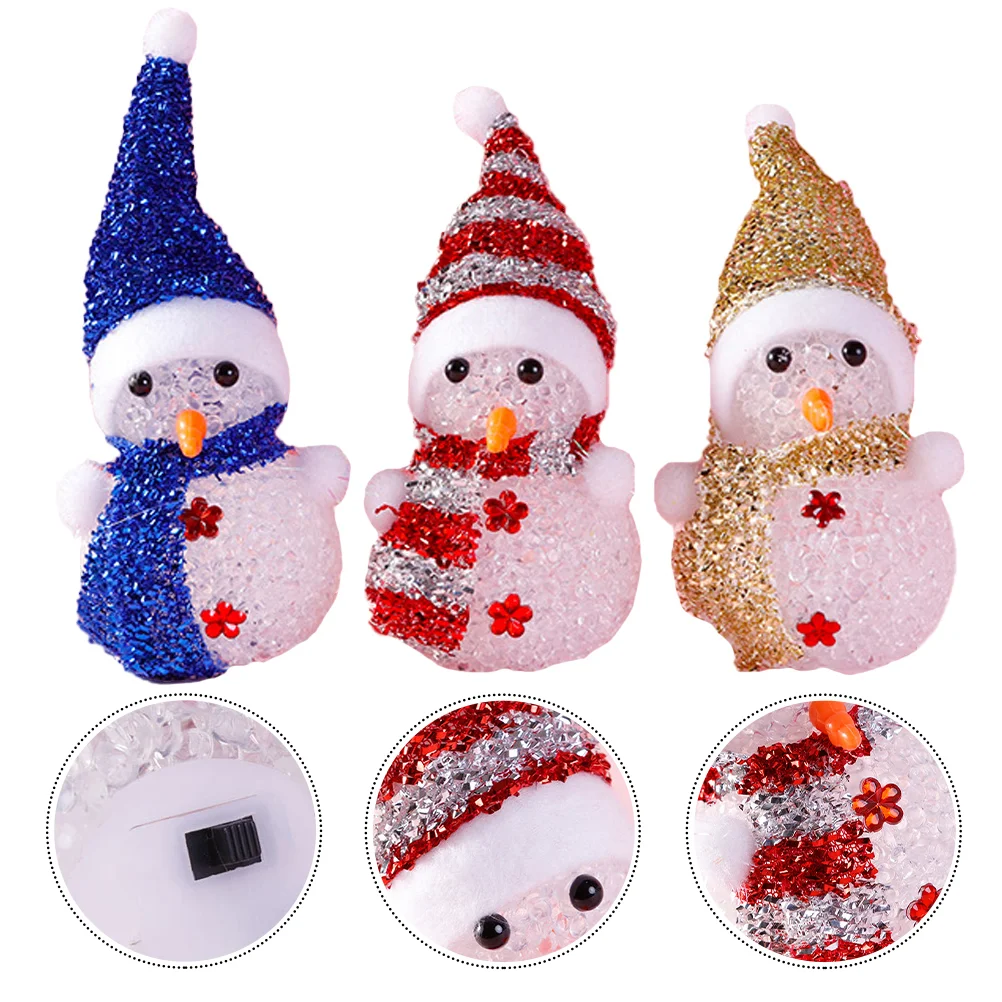 

Snowman Christmas Led Night Lights Lamp Lighted Lamps Figurine Decorationsholiday Decor Xmas Outdoor Decorative Tableliving Room
