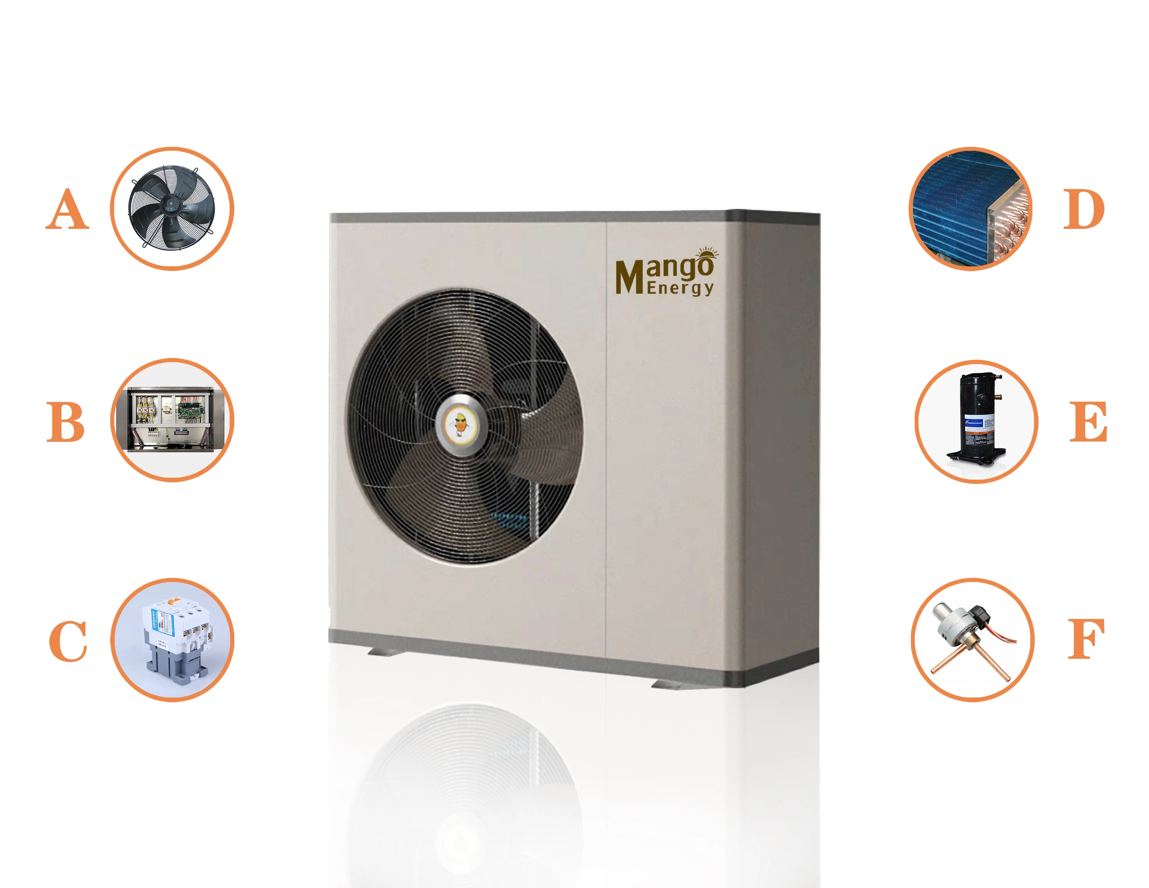 

Wholesale price R32 R410 air to water heat pump 11kw Air Source dc inverter heat pump for heating hot water