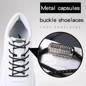 Эластичные шнурки без завязывания для детской и взрослой обуви, безопасные аксессуары для обуви, круглые эластичные шнурки без завязывания