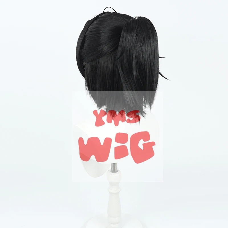 Парик для косплея на все времена Ayn черная короткая косичка термостойкие