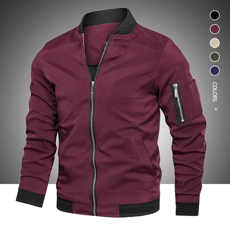 

Autumn Sping New Mens Casual Jacket Fashion Zip Up Slim Fit Caots Male Trend Baseball Bomber Jacket Man Brand Overcoat