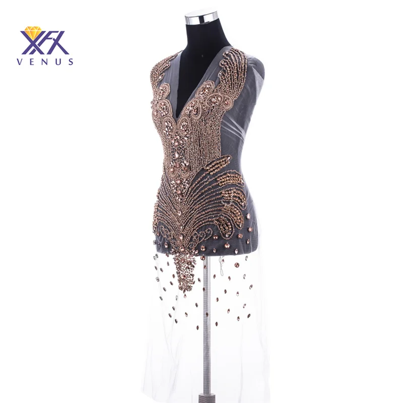 XFX VENUS, 1 шт., красивые цветы, украшенные бисером, женский аксессуар ручной работы для свадебного платья, патч для утюга