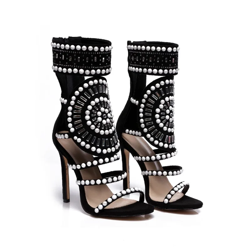 

Summer New High-heeled Sandals Women's Fashion Rhinestone Stiletto Shoes