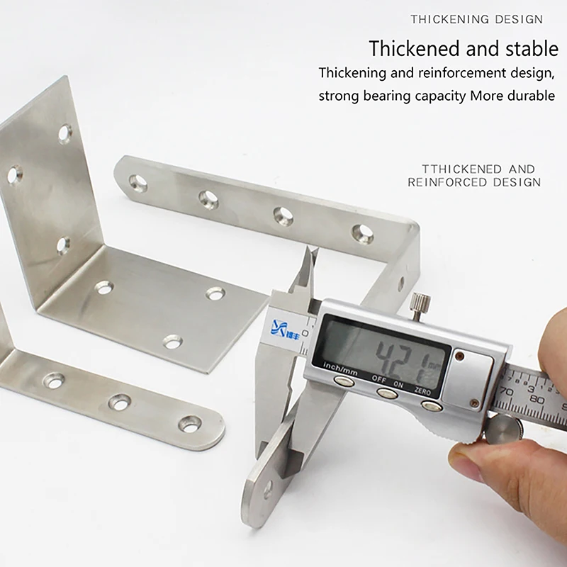 

1 PC Stainless Steel Corner Code 90 Degree Right Angle Fixer Angle Iron L Type Bracket Triangle Fixer Bracket Connector