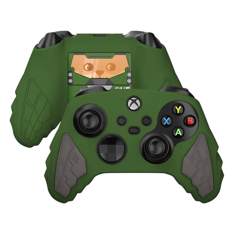 Силиконовый чехол с ручкой Xbox XSX XSS противоскользящий износостойкий Master Chief