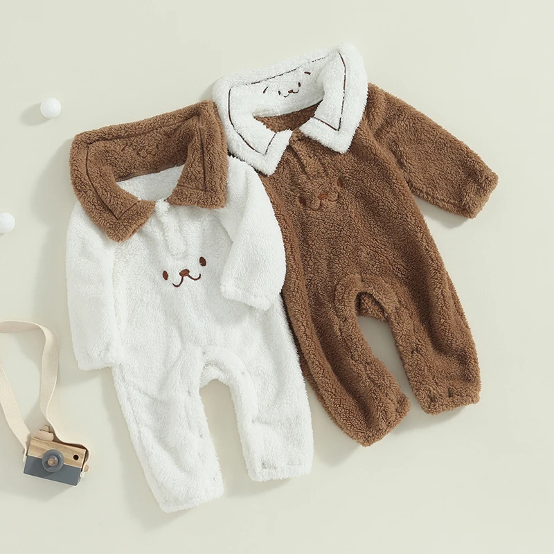 

Детский флисовый комбинезон с вышивкой, на возраст 0-24 месяца