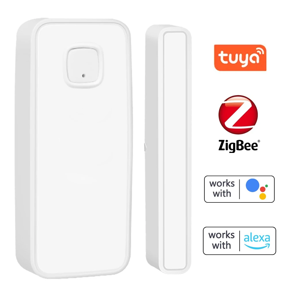 

2 in 1 Tuya ZigBee Door/Window Sensor Temperature & Humidity Detector Intelligent Home Safety Alarm System Support Voice Control