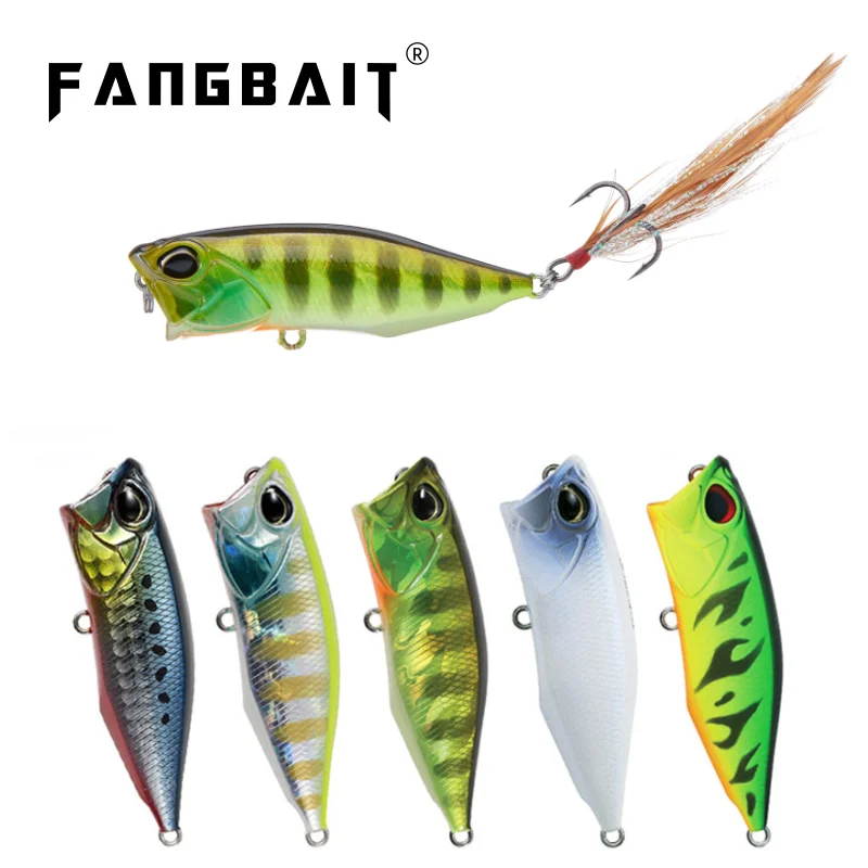 

Fangbait realis Popper Floating Fishing Lures 64mm 9g Topwater Bass Trout Pike Lure Artificial Wobblers Plastic Fishing Tackle