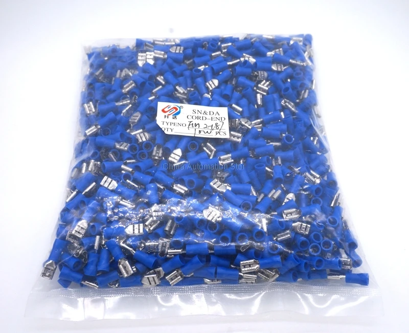 

FDD2-187 Femaleper-insulating Joint Cold pressed terminals/Cable Connector/Wire Connector 1000PCS/Pack
