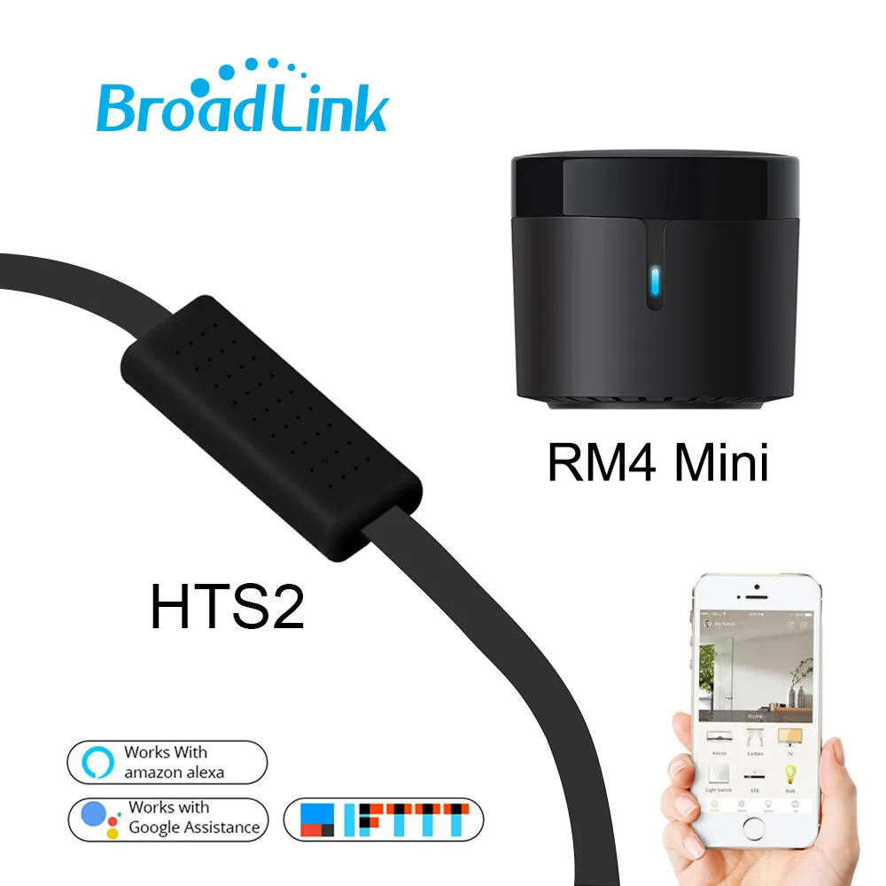 

BroadLink Universal Remote Control RM4 Mini Smart Home IR WIfi Wireless Controller HTS2 Sensor Works With Alexa Google Assistant