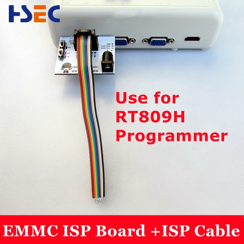 Оригинальная индивидуальная плата EMMC ISP + кабель для программирования rt809h isp
