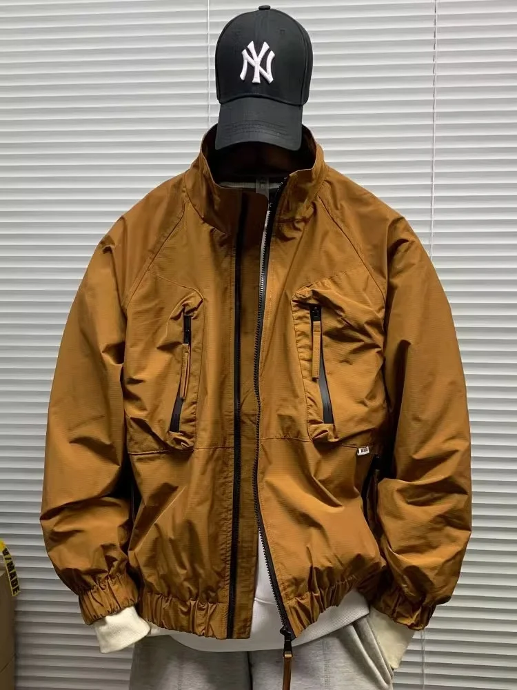 Модная брендовая куртка с воротником-стойкой мужская осень 2024 новая уличная