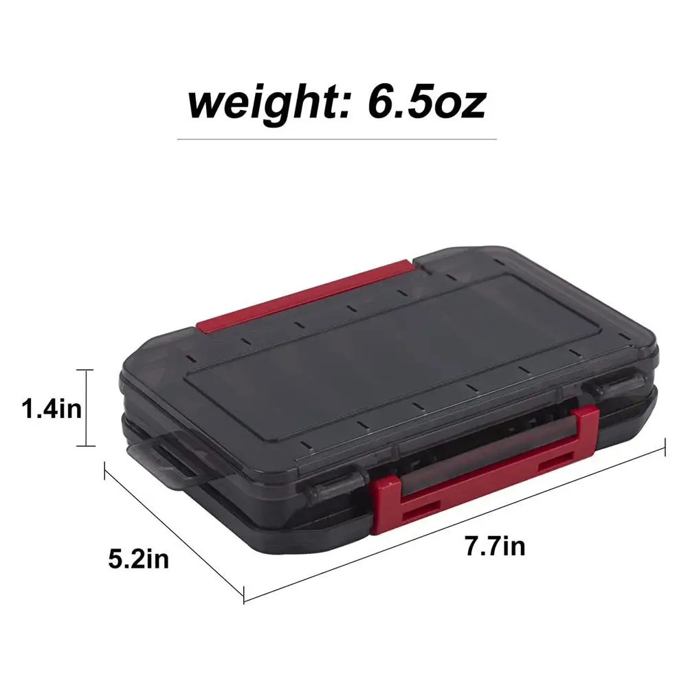 Коробка для рыболовных снастей с 14 отделениями водонепроницаемая двухсторонняя