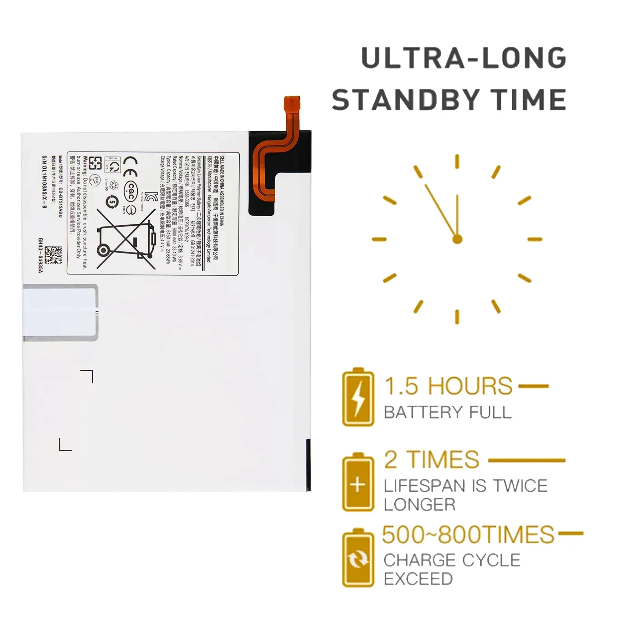 EB-BT515ABU T510 T515 Аккумулятор для Samsung Galaxy Tab A 10.1 2019 аккумуляторы большой емкости