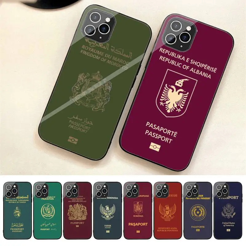 

Morocco Flag Passport Phone Case For Iphone 7 8 Plus X Xr Xs 11 12 13 14 Se2020 Mini Promax Tempered Glass Fundas