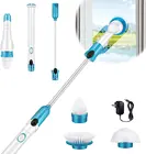 Электрическая Чистящая турбо-щетка Регулируемая Стандартная Беспроводная зарядка чистый набор инструментов для уборки ванной и кухни