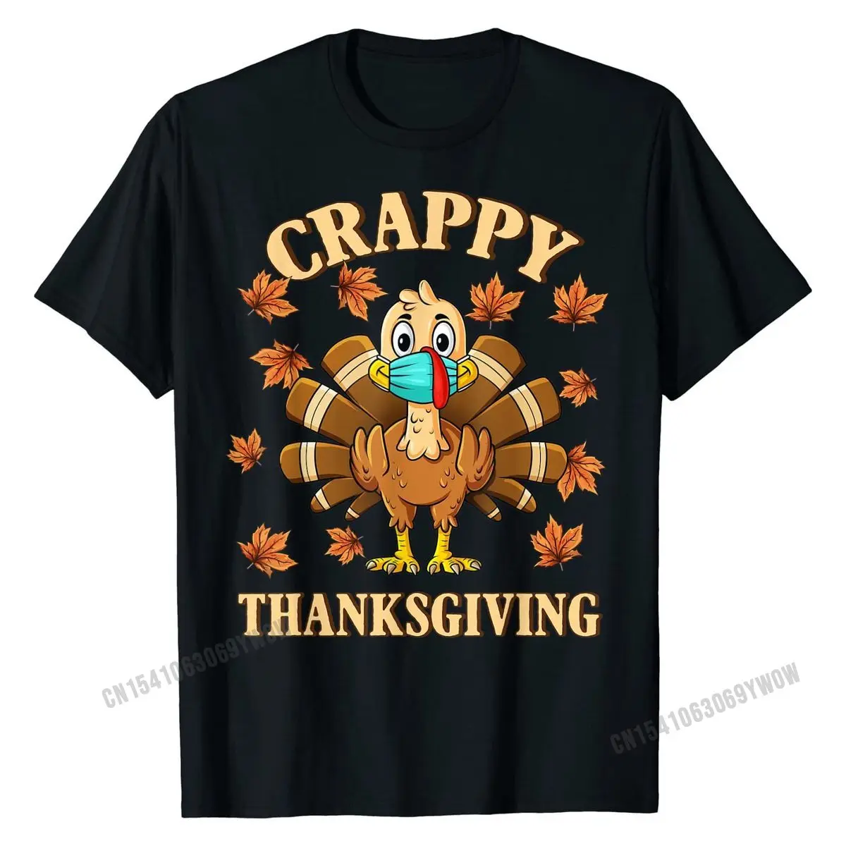 

Crappy Thanksgiving Turkey Wearing A Mask Boys Girls Kids T-Shirt Cotton Men T Shirt Camisa Tees Wholesale Hip hop