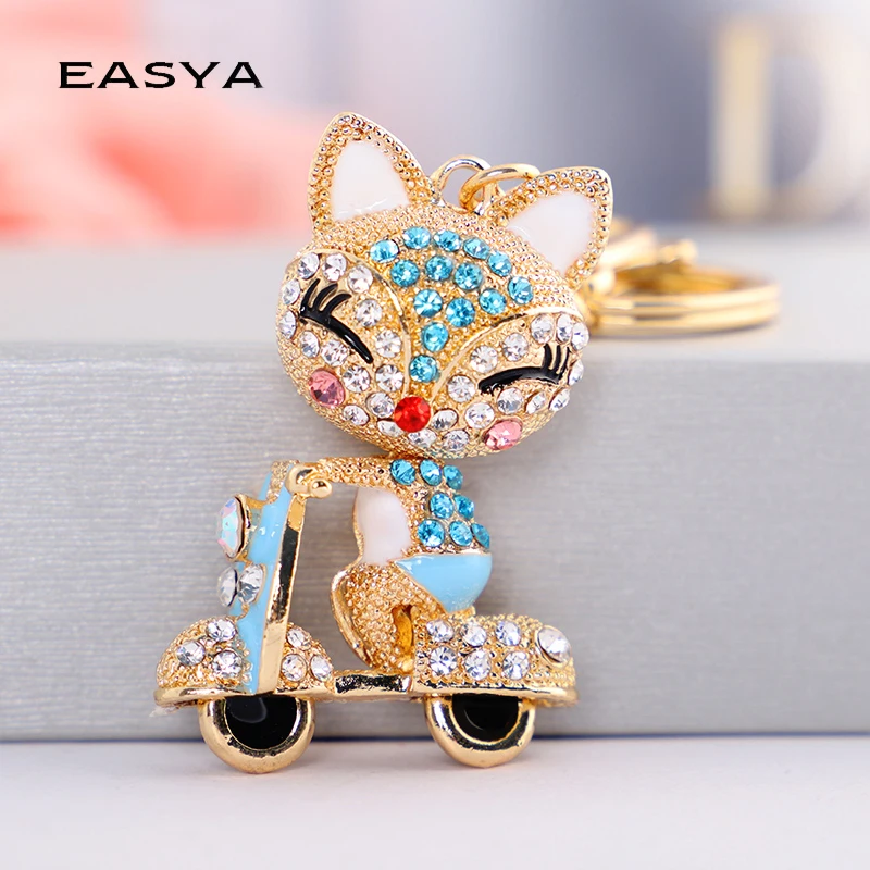 

Брелок для автомобиля EASYA, стразы, лиса, Llavero