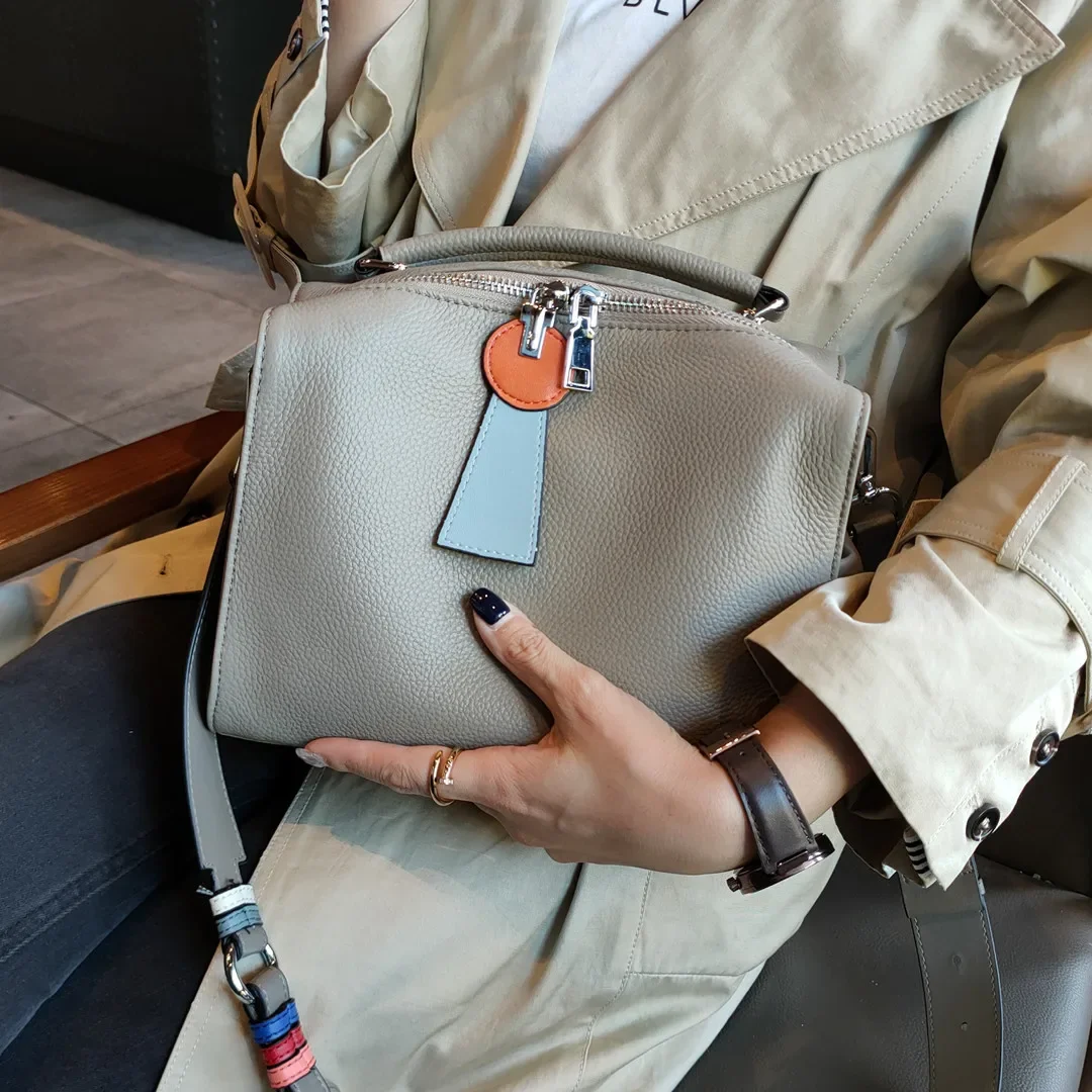 2024 новая модная женская сумка из коровьей кожи повседневная универсальная с