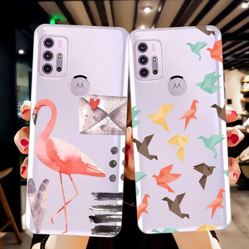 

for Motorola Moto G7 Phone Case E7 Plus Power EU G50 G60 E20 E40 G30 G8 G9 Cute Flamingo Coque Animal Bumper Fundas Back Cover