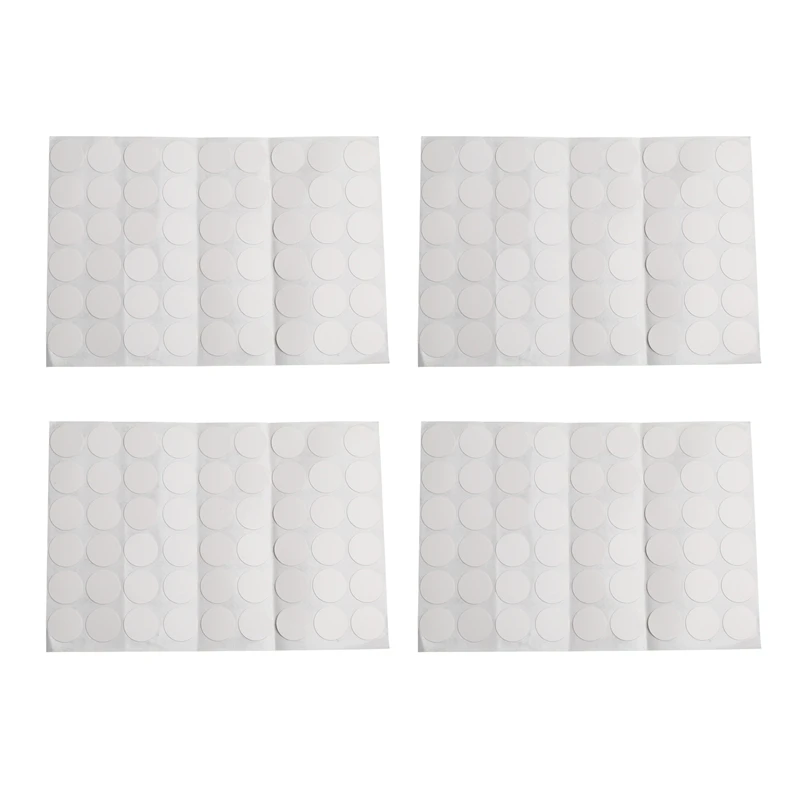 

4X Wardrobe Cupboard Self-Adhesive Screw Covers Caps Stickers 216 In 1 White