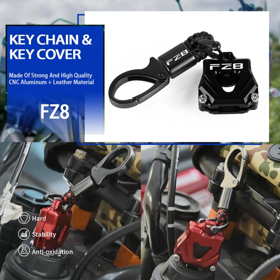 

For Yamaha FZ8 FZ 8 FZ-8 2011 2012 2013 Motorcycle Key Rings Key Holder Keychain & Key Cover Cap Protection Keys Case Shell Set