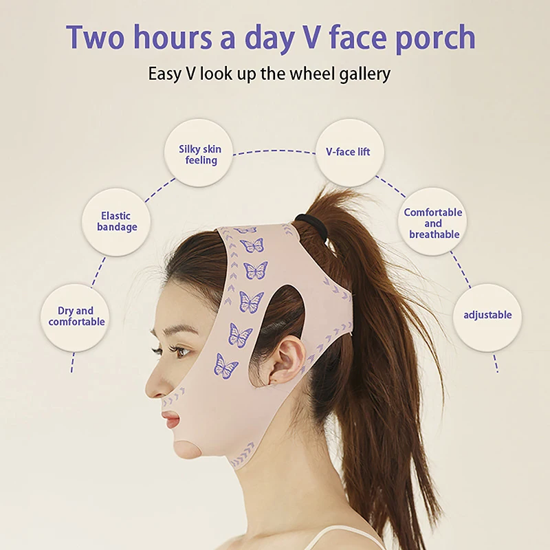 Лифтинг лица и укрепляющая маска V-line для похудения дышащий V-образный ремешок