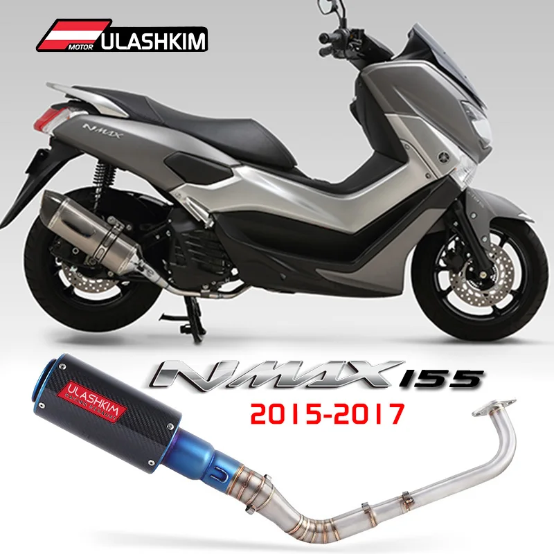 

Full System For Yamaha NMAX155 NMAX 155 2015-2017 Modified Front Middle Link Pipe Scooter Exhaust Muffler Escape Slip On