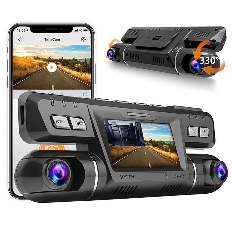 

4K 2160P Car DVR Dash Camera WiFi GPS ADAS for Taxi Bus Travel Camera Front and Cabin Dual Camera 1080P+1080P