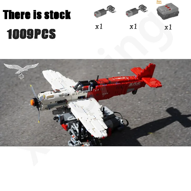 

42145 Compatible with MOC-125135 World War,electric Remote Control Scrap Area City Air Fighter Building Block Model Kids Toygift