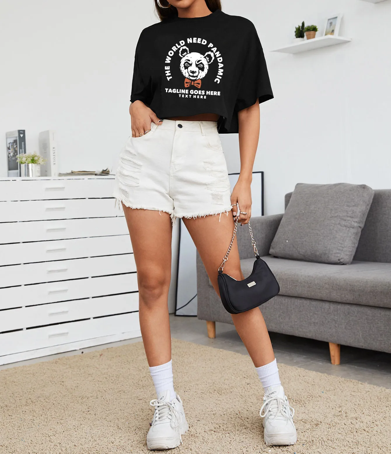 

The World Need Pandamic Cool Crop Tee T-Shirt