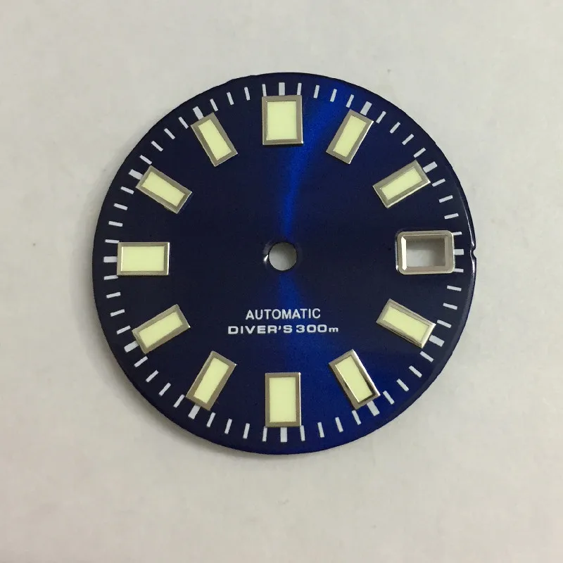 Watch accessories dial gray black blue with C3 luminous for 62mas men's mechanical watch modification accessories nh35/36 moveme