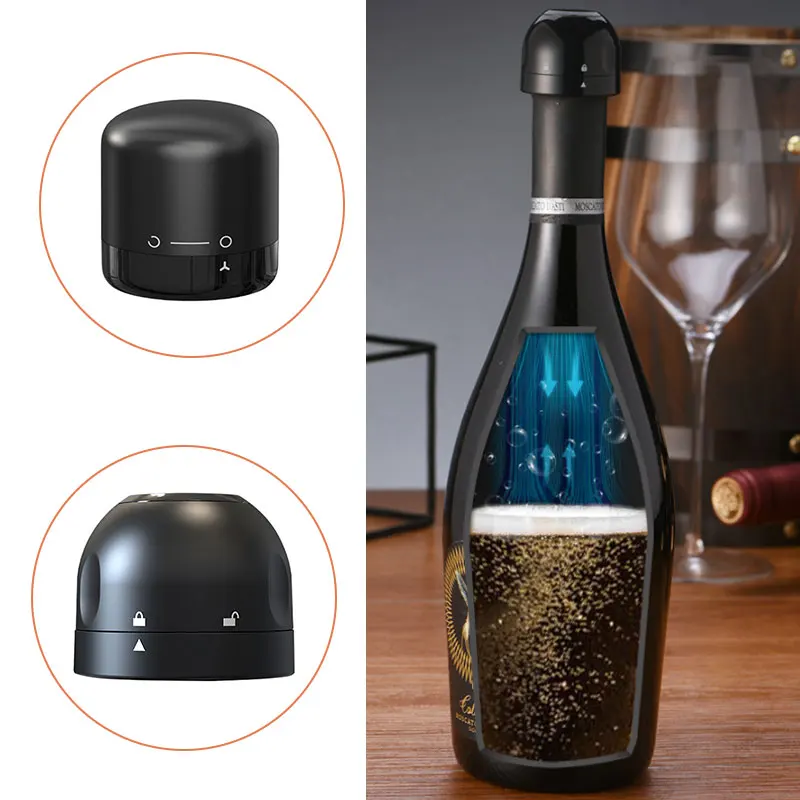 

Silicone Vacuum Wine Bottle Stoppers Reusable Champagne Sealer Storage Cap Leak-proof Preserver Kitchen Bar Party Wine Plug Tool