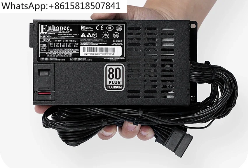 Yiheng 7660BFLEX маленький 1U блок питания 600 Вт/500 Вт бесшумный NAS/ITX хост Платиновый 7650B