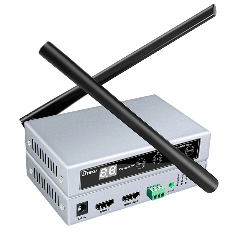 HDMI беспроводной удлинитель с петлей Wifi 100 м hdmi через ethernet Аудио видео сигнал 2 4G 5 8G