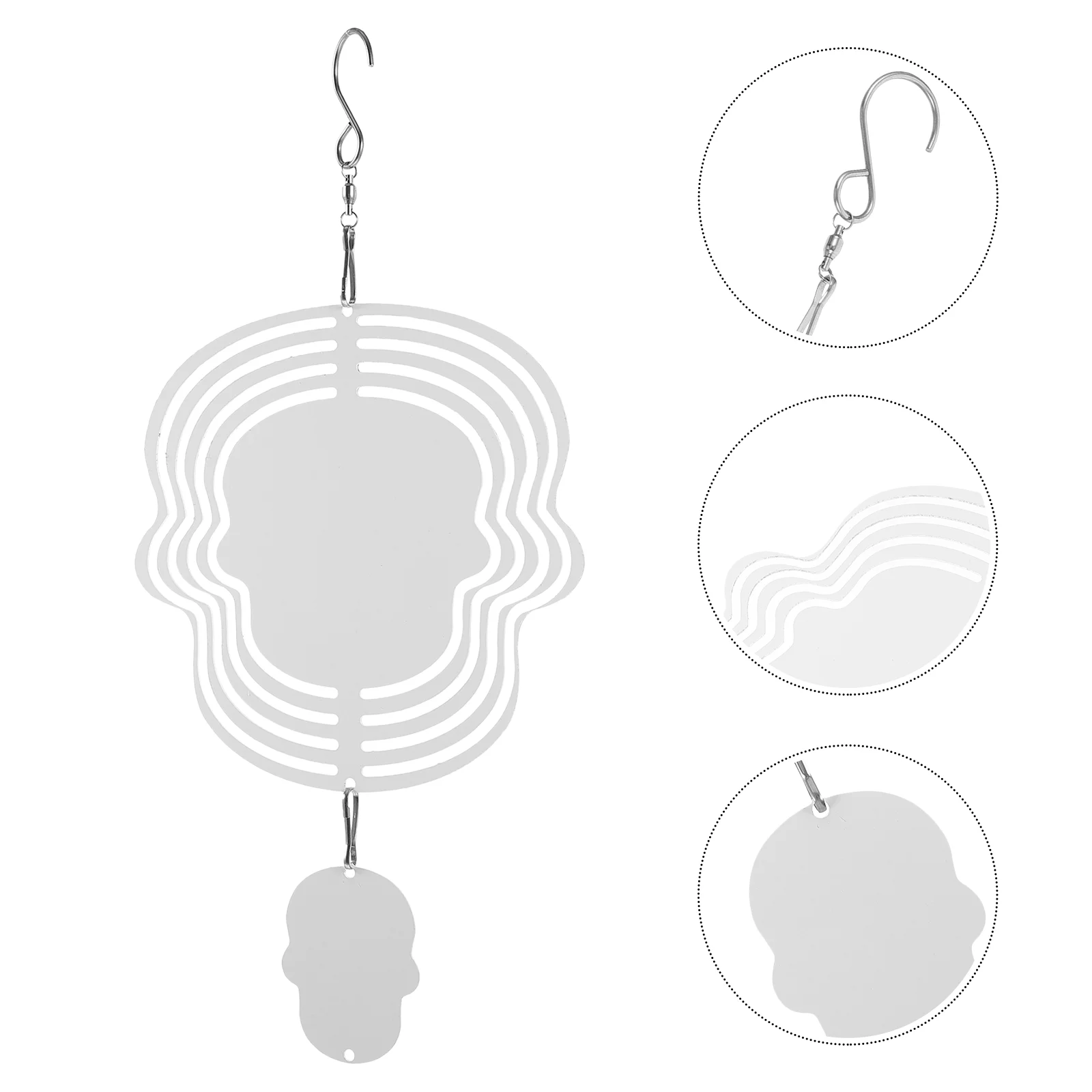 

Heat Transfer Rotating Wind Chime Blank Sublimation DIY Stereo Wind Chime