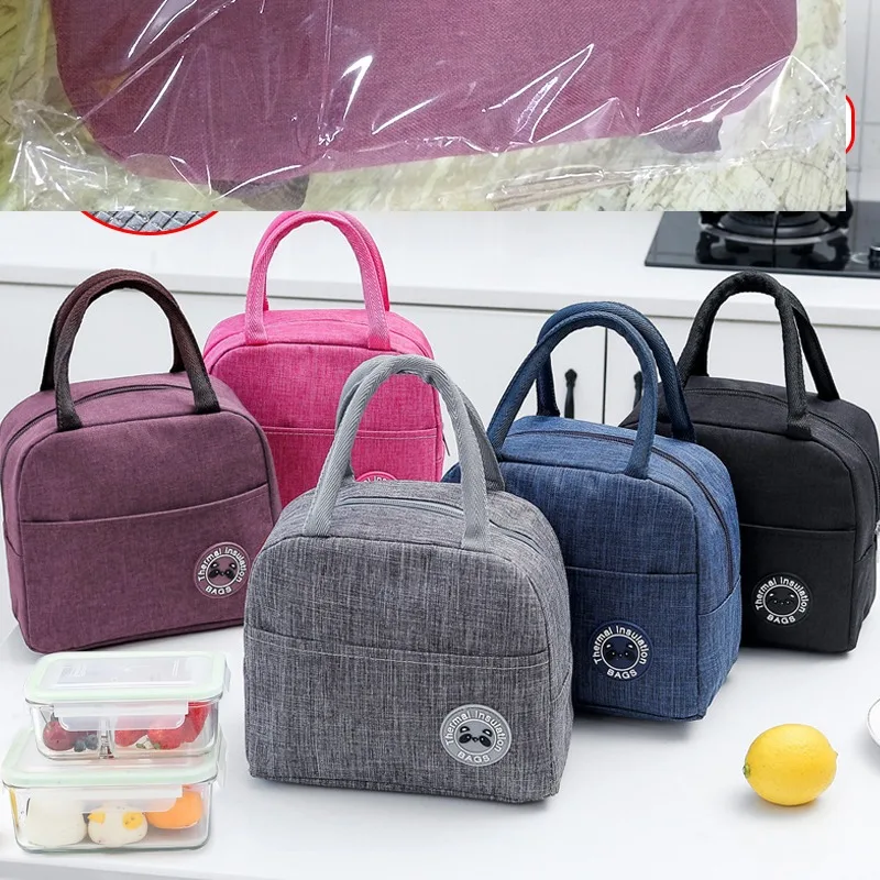 Thermal Insulated Bag Lunch Box Portable Lunch Bags Fridge Bag Tote Cooler Handbags for Women Kawaii Food Bag for Work