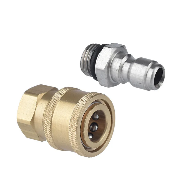 

Pressure Washer Adapter Set, 1/4 Inches Quick Disconnect Kit, Quick Coupler Fittings, 5000 PSI, TWIS223Y