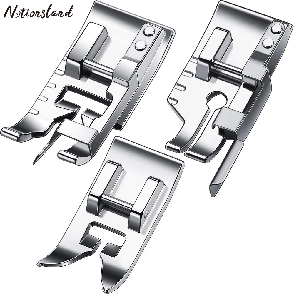 

3pcs Stitch in Ditch Foot&1/4 Inch Quilting Patchwork Presser Foot Set Suitable for Household Multi-Function Sewing Machines