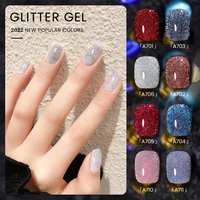 maychao 7 3ml reflective glitter gel nail polish sparkling sequins gel soak off uv varnish shiny nail gel polish diy nail art