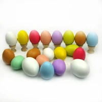 6cm wooden easter paniting eggs decoration egg diy colorful egg model childrens toys creative painting egg