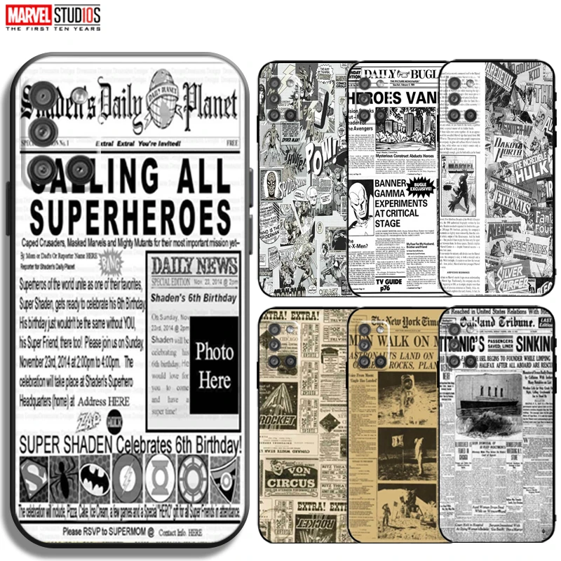 

Marvel Nostalgic Newspaper Phone Case For Samsung Galaxy A31 Funda Silicone Cover Coque