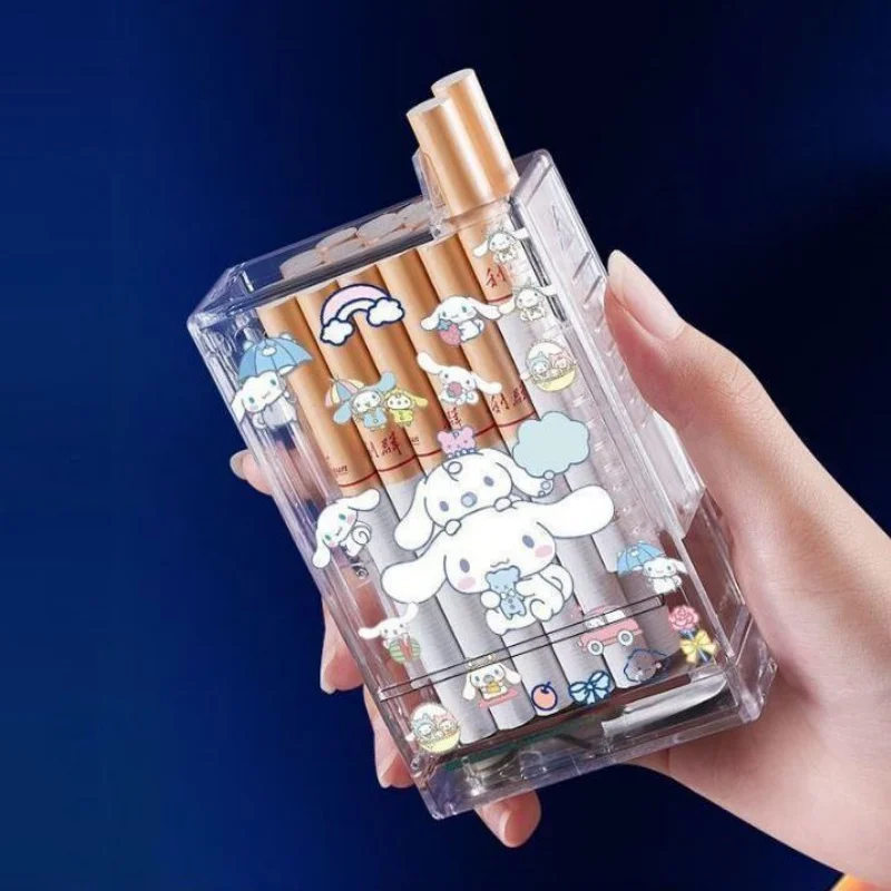 

Cinnamoroll Kuromi men and women cute cartoon anime transparent cigarette case lighter all-in-one cigarette gift wholesale