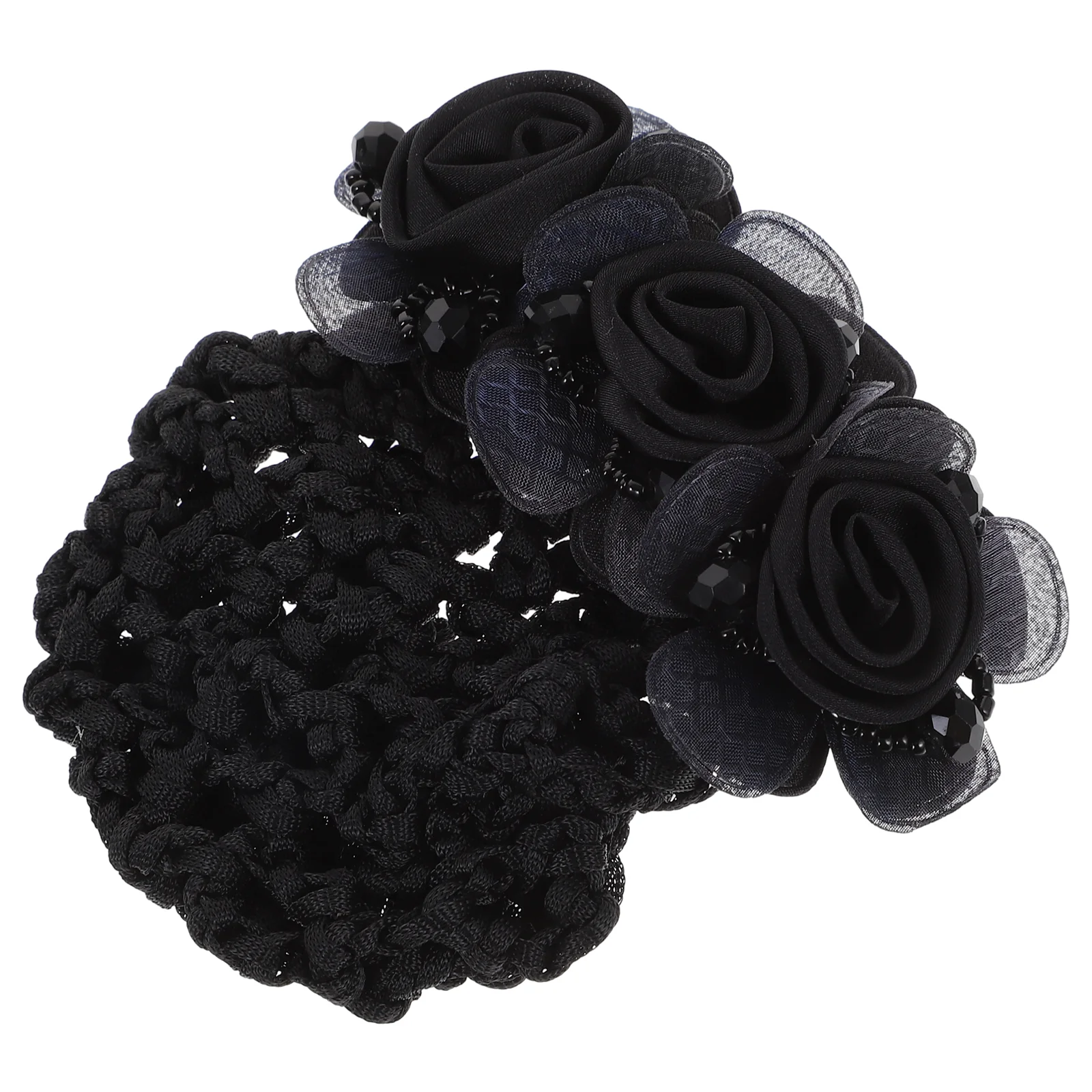 

Flower Hair Bun Cover Floral Hair Net Clip Hair Accessory Nurse Hair Net for Women Teen Girls