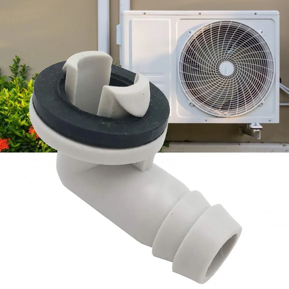 

Plastic Air Conditioner AC Drain Hose Connector Elbow Fitting with Rubber Ring Air Conditioner