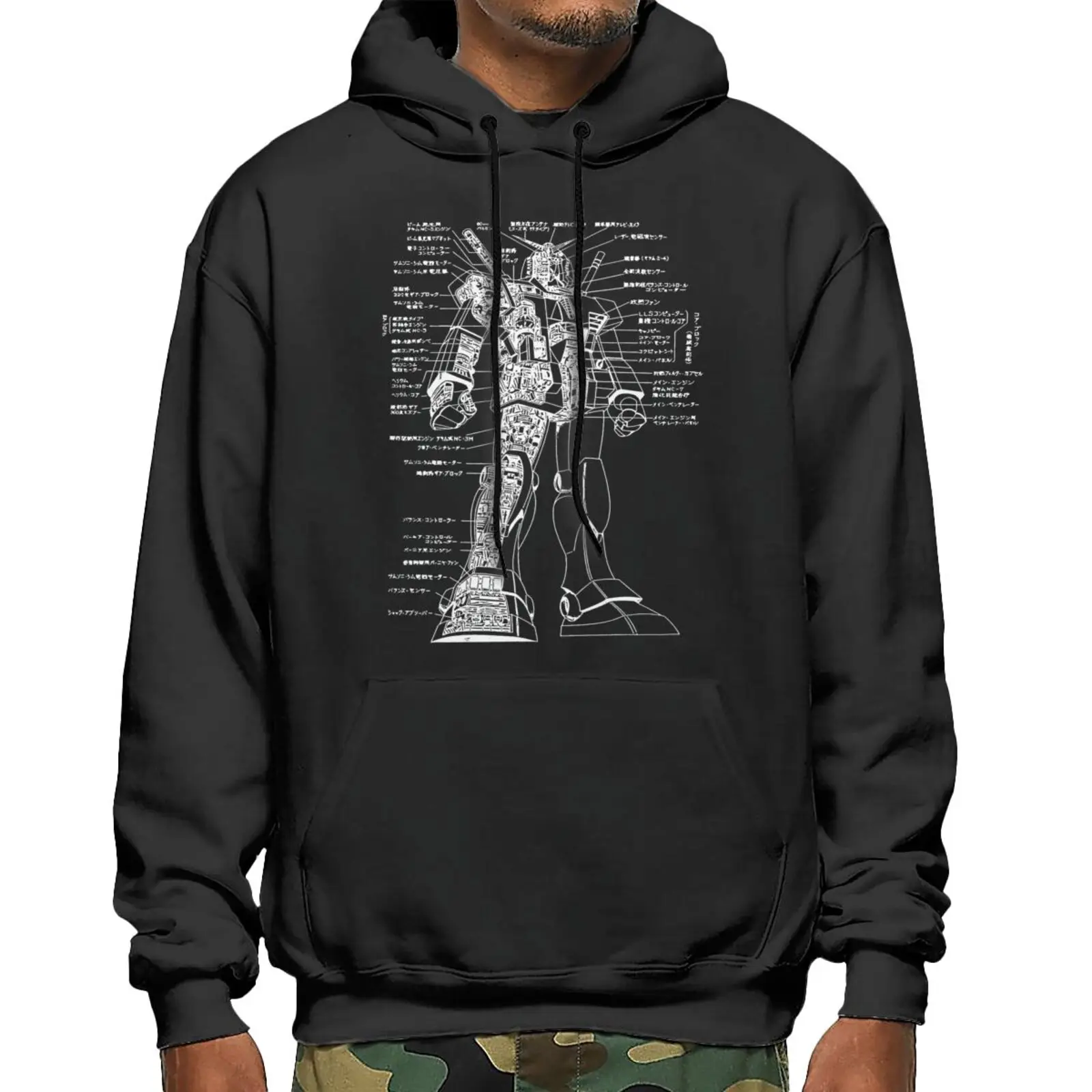 

Gundam Schematic Mech Robot Manga Mecha Sweatshirts Hoodies Hoodies Women Men Clothing Oversized Hoodie Sweaters Men's Sweater