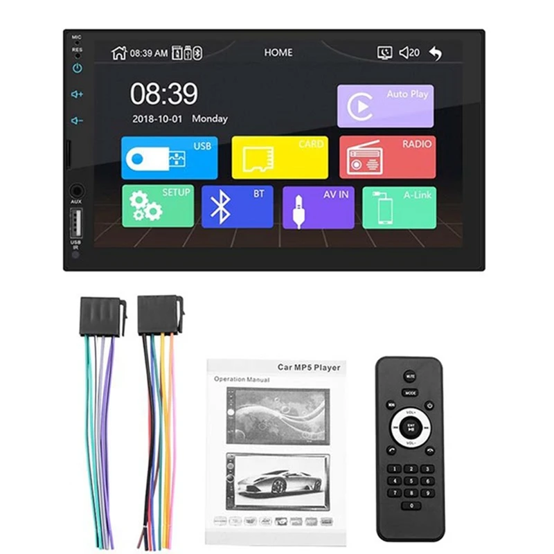 

NEW-2 Din Carplay Car Radio Bluetooth Android Auto Stereo Receiver 7Inch Touch Screen MP5 Player USB ISO Audio System X2